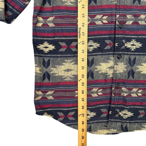 American Eagle AE Aztec Shirt Mens L Button Down Western Southwest Rodeo Pocket - Picture 7 of 7